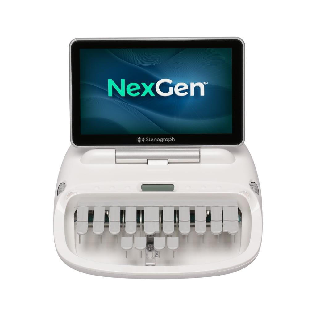 NexGen Sky White and Gray Stenographer Machine